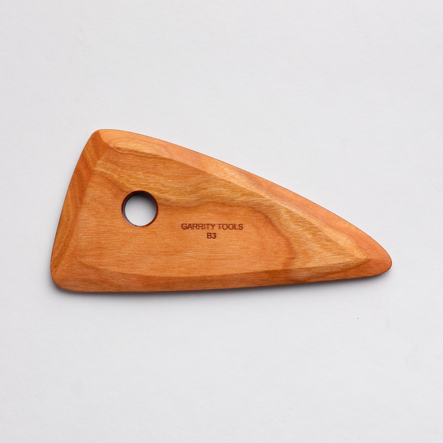 Garrity Tools B3 wooden pottery rib on white background