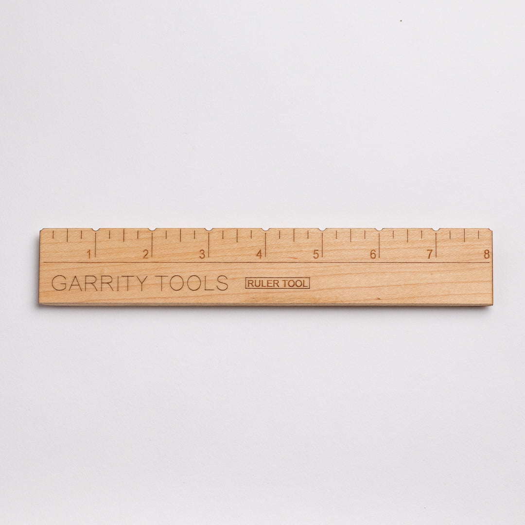 Garrity Tools Ruler wooden pottery tool on white background