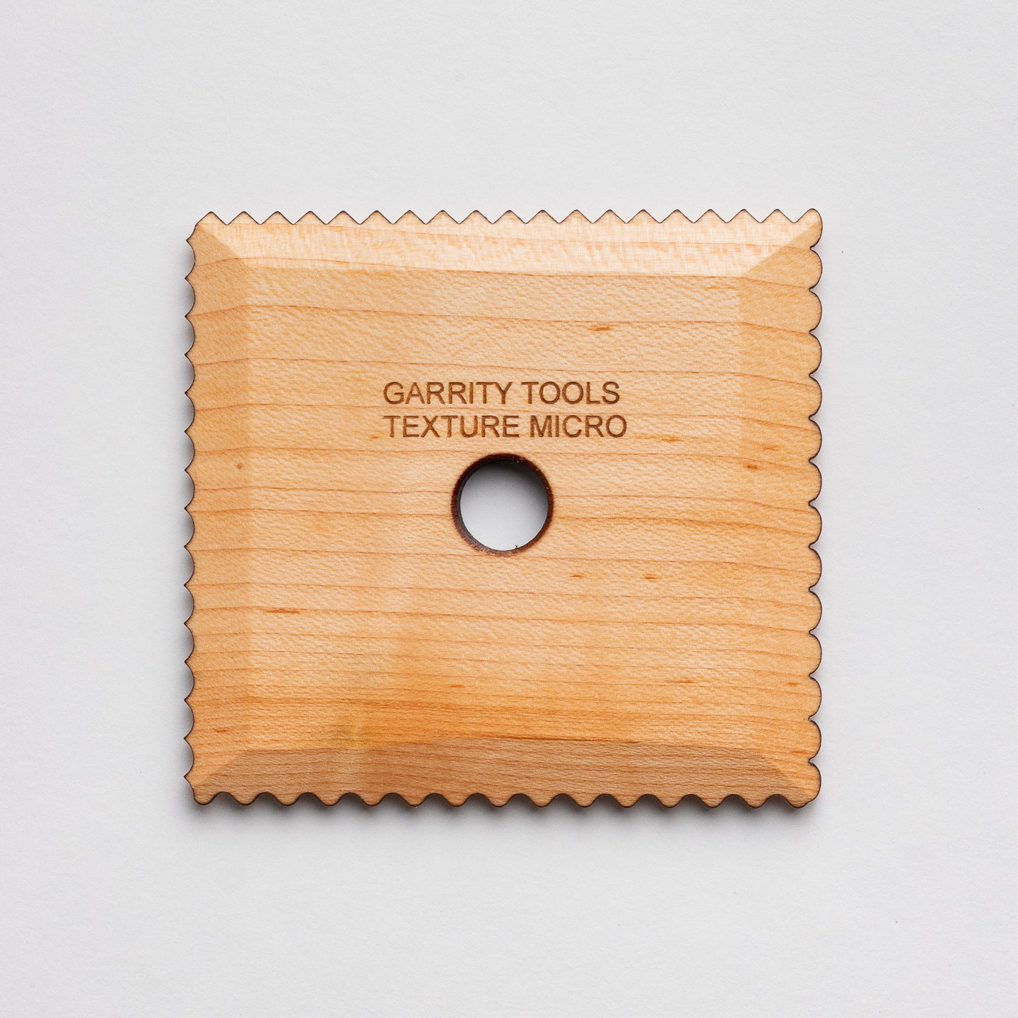 Garrity Tools Texture Micro wooden pottery tool on white background